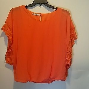 orange layered top